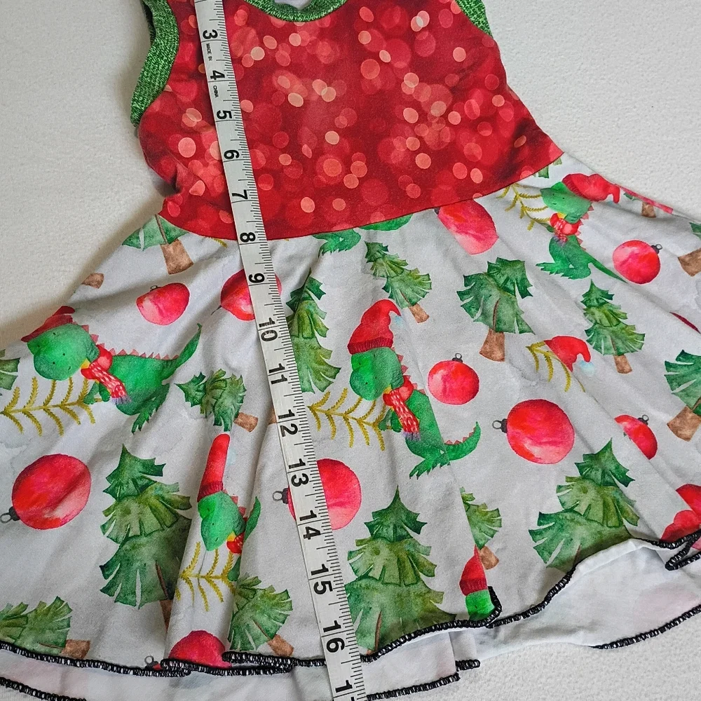 Festive Red and Green Holiday Dress
